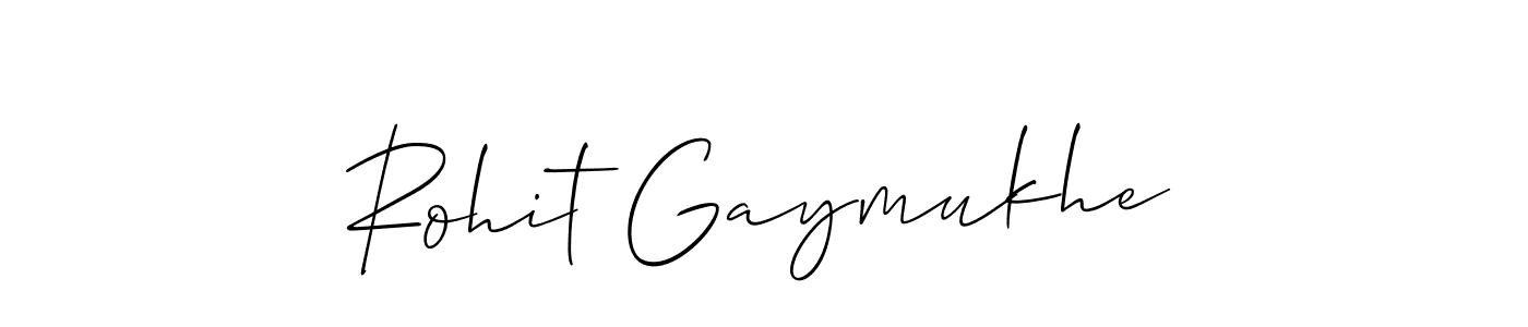 How to make Rohit Gaymukhe name signature. Use Allison_Script style for creating short signs online. This is the latest handwritten sign. Rohit Gaymukhe signature style 2 images and pictures png