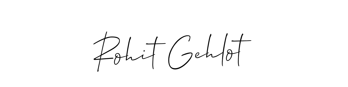 Also we have Rohit Gehlot name is the best signature style. Create professional handwritten signature collection using Allison_Script autograph style. Rohit Gehlot signature style 2 images and pictures png