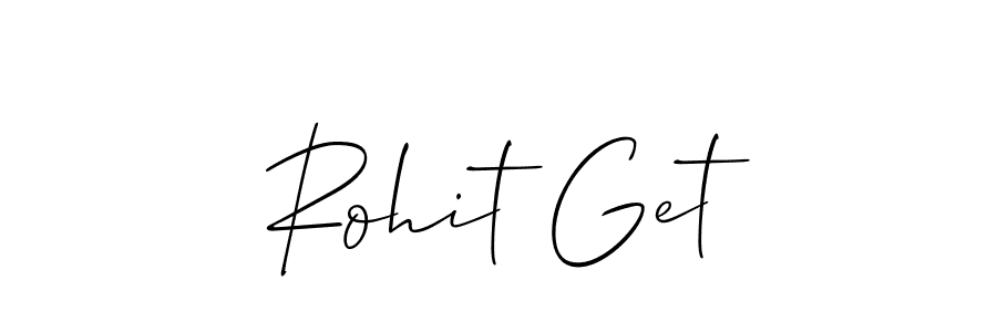 Create a beautiful signature design for name Rohit Get. With this signature (Allison_Script) fonts, you can make a handwritten signature for free. Rohit Get signature style 2 images and pictures png