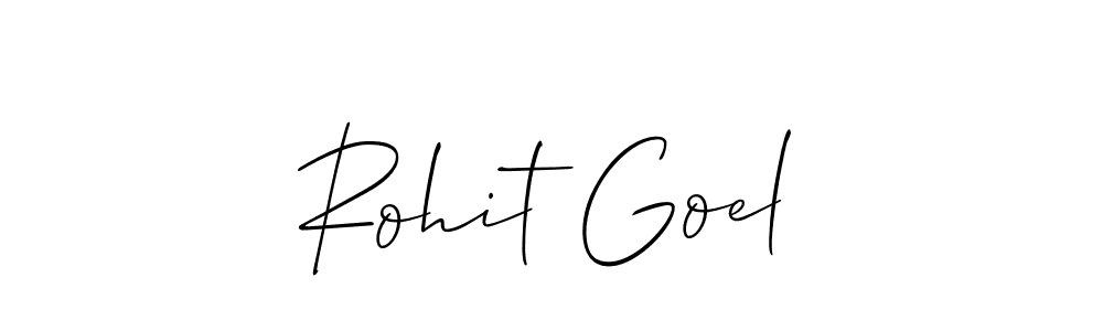 if you are searching for the best signature style for your name Rohit Goel. so please give up your signature search. here we have designed multiple signature styles  using Allison_Script. Rohit Goel signature style 2 images and pictures png