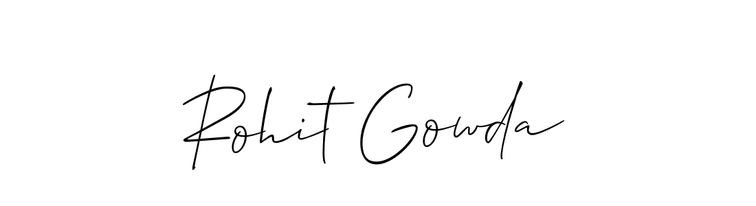 Make a beautiful signature design for name Rohit Gowda. With this signature (Allison_Script) style, you can create a handwritten signature for free. Rohit Gowda signature style 2 images and pictures png