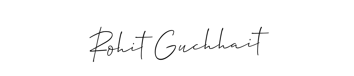 if you are searching for the best signature style for your name Rohit Guchhait. so please give up your signature search. here we have designed multiple signature styles  using Allison_Script. Rohit Guchhait signature style 2 images and pictures png