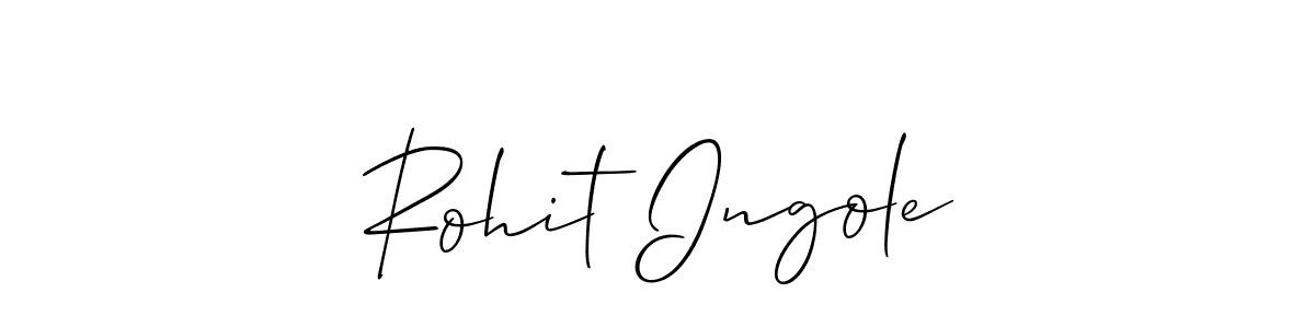 The best way (Allison_Script) to make a short signature is to pick only two or three words in your name. The name Rohit Ingole include a total of six letters. For converting this name. Rohit Ingole signature style 2 images and pictures png