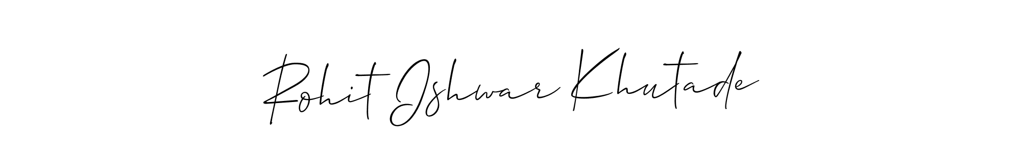 Allison_Script is a professional signature style that is perfect for those who want to add a touch of class to their signature. It is also a great choice for those who want to make their signature more unique. Get Rohit Ishwar Khutade name to fancy signature for free. Rohit Ishwar Khutade signature style 2 images and pictures png