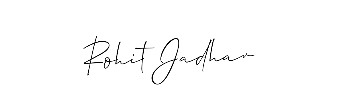 if you are searching for the best signature style for your name Rohit Jadhav. so please give up your signature search. here we have designed multiple signature styles  using Allison_Script. Rohit Jadhav signature style 2 images and pictures png