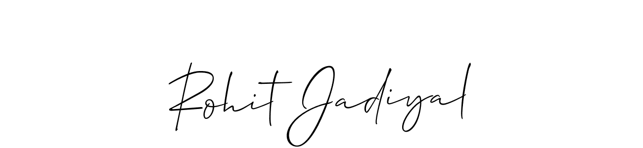 Also You can easily find your signature by using the search form. We will create Rohit Jadiyal name handwritten signature images for you free of cost using Allison_Script sign style. Rohit Jadiyal signature style 2 images and pictures png