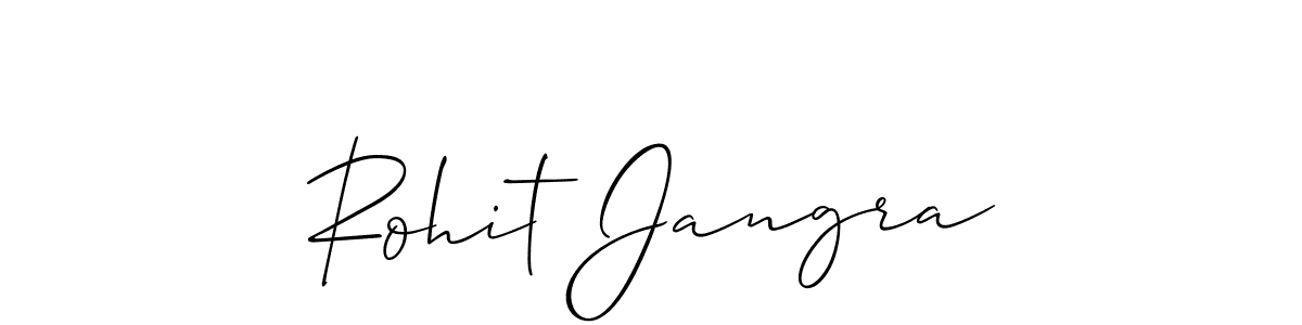 How to make Rohit Jangra signature? Allison_Script is a professional autograph style. Create handwritten signature for Rohit Jangra name. Rohit Jangra signature style 2 images and pictures png