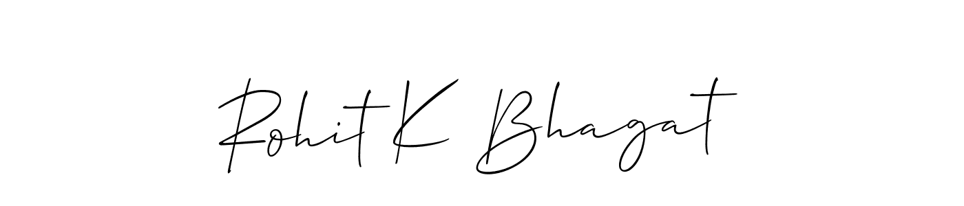 Make a short Rohit K Bhagat signature style. Manage your documents anywhere anytime using Allison_Script. Create and add eSignatures, submit forms, share and send files easily. Rohit K Bhagat signature style 2 images and pictures png