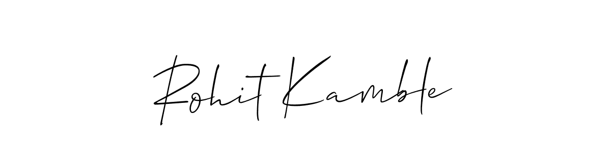 How to make Rohit Kamble signature? Allison_Script is a professional autograph style. Create handwritten signature for Rohit Kamble name. Rohit Kamble signature style 2 images and pictures png