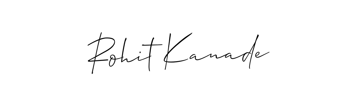 How to make Rohit Kanade signature? Allison_Script is a professional autograph style. Create handwritten signature for Rohit Kanade name. Rohit Kanade signature style 2 images and pictures png
