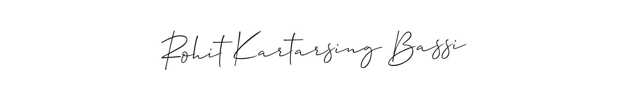 Use a signature maker to create a handwritten signature online. With this signature software, you can design (Allison_Script) your own signature for name Rohit Kartarsing Bassi. Rohit Kartarsing Bassi signature style 2 images and pictures png