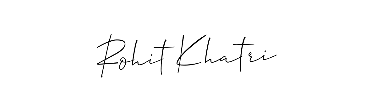 Make a beautiful signature design for name Rohit Khatri. With this signature (Allison_Script) style, you can create a handwritten signature for free. Rohit Khatri signature style 2 images and pictures png