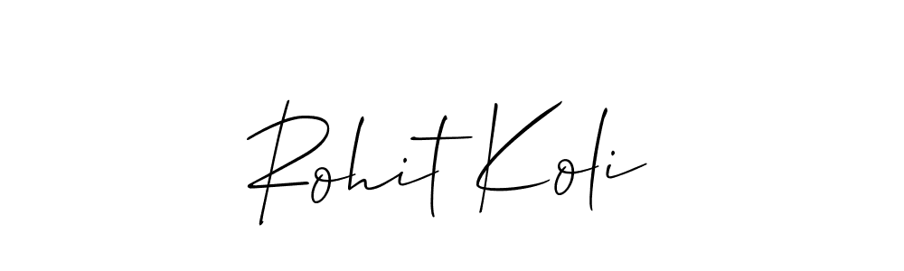 How to make Rohit Koli signature? Allison_Script is a professional autograph style. Create handwritten signature for Rohit Koli name. Rohit Koli signature style 2 images and pictures png