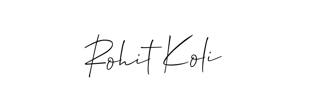 Design your own signature with our free online signature maker. With this signature software, you can create a handwritten (Allison_Script) signature for name Rohit Koli. Rohit Koli signature style 2 images and pictures png