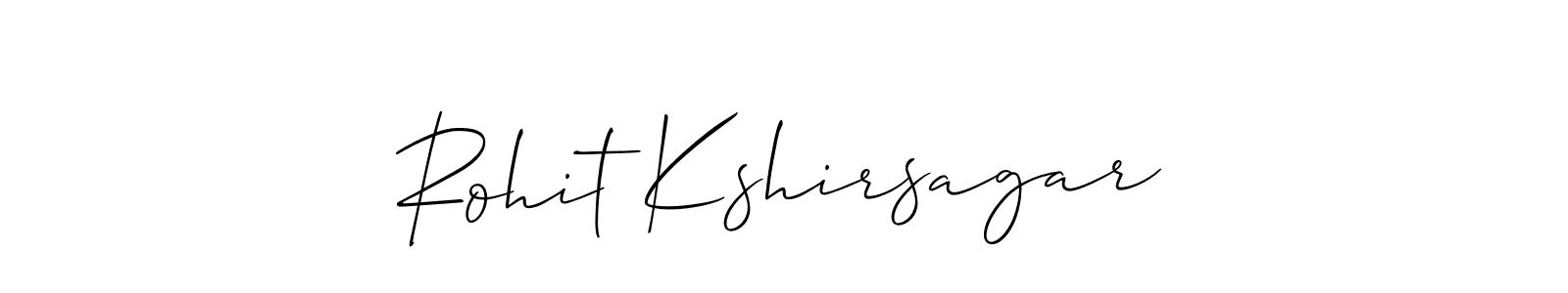 How to make Rohit Kshirsagar signature? Allison_Script is a professional autograph style. Create handwritten signature for Rohit Kshirsagar name. Rohit Kshirsagar signature style 2 images and pictures png