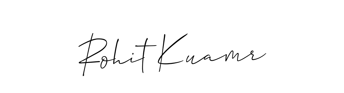 How to make Rohit Kuamr name signature. Use Allison_Script style for creating short signs online. This is the latest handwritten sign. Rohit Kuamr signature style 2 images and pictures png