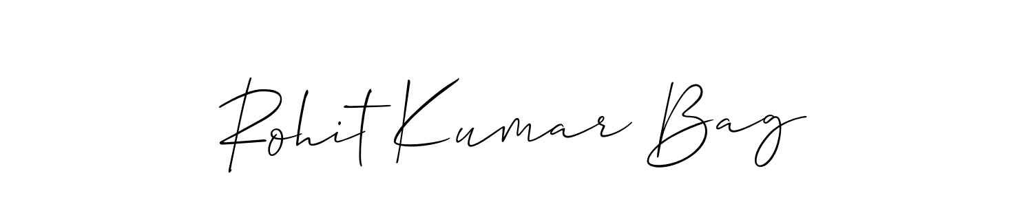 Also we have Rohit Kumar Bag name is the best signature style. Create professional handwritten signature collection using Allison_Script autograph style. Rohit Kumar Bag signature style 2 images and pictures png