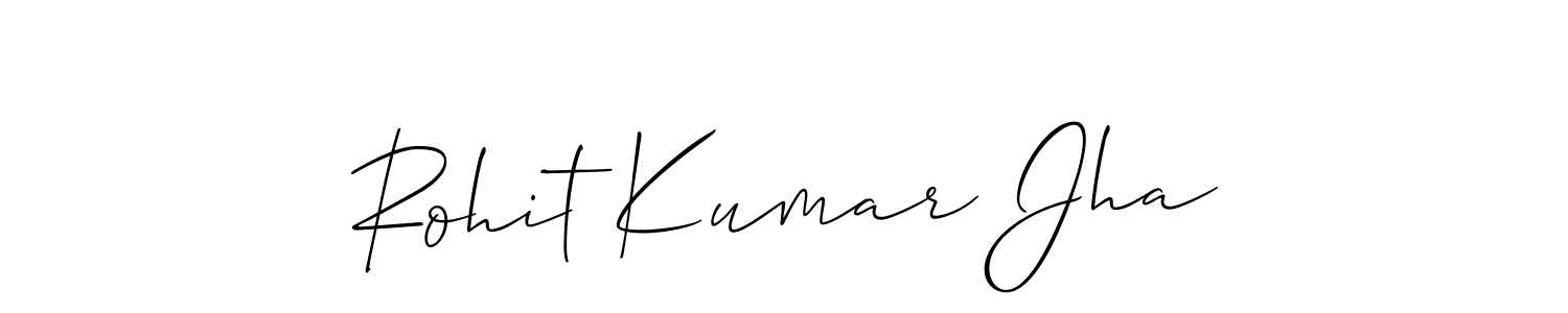 Allison_Script is a professional signature style that is perfect for those who want to add a touch of class to their signature. It is also a great choice for those who want to make their signature more unique. Get Rohit Kumar Jha name to fancy signature for free. Rohit Kumar Jha signature style 2 images and pictures png