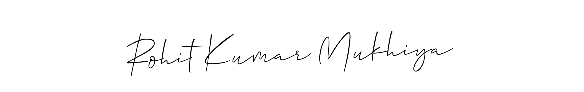 You should practise on your own different ways (Allison_Script) to write your name (Rohit Kumar Mukhiya) in signature. don't let someone else do it for you. Rohit Kumar Mukhiya signature style 2 images and pictures png