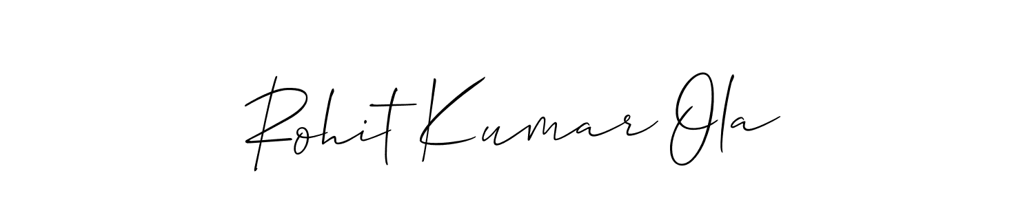 Use a signature maker to create a handwritten signature online. With this signature software, you can design (Allison_Script) your own signature for name Rohit Kumar Ola. Rohit Kumar Ola signature style 2 images and pictures png