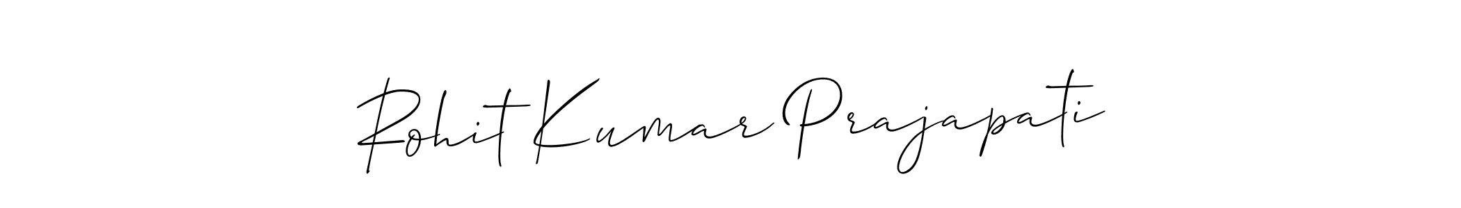 Make a short Rohit Kumar Prajapati signature style. Manage your documents anywhere anytime using Allison_Script. Create and add eSignatures, submit forms, share and send files easily. Rohit Kumar Prajapati signature style 2 images and pictures png