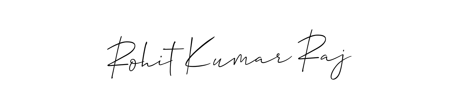 The best way (Allison_Script) to make a short signature is to pick only two or three words in your name. The name Rohit Kumar Raj include a total of six letters. For converting this name. Rohit Kumar Raj signature style 2 images and pictures png