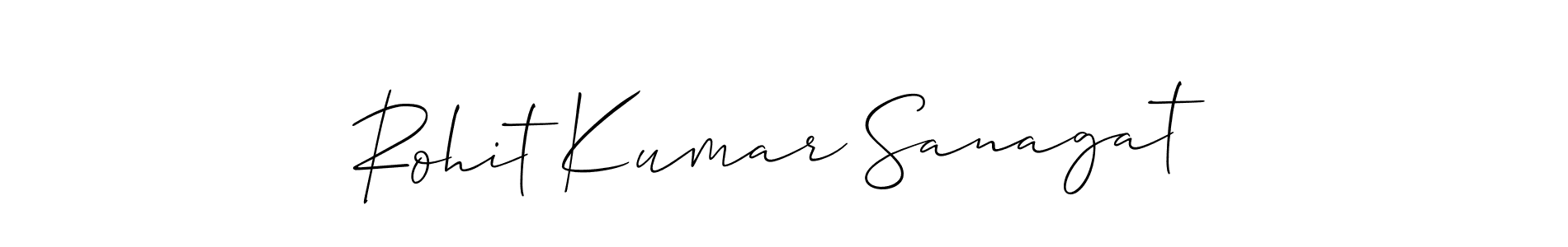 Design your own signature with our free online signature maker. With this signature software, you can create a handwritten (Allison_Script) signature for name Rohit Kumar Sanagat. Rohit Kumar Sanagat signature style 2 images and pictures png