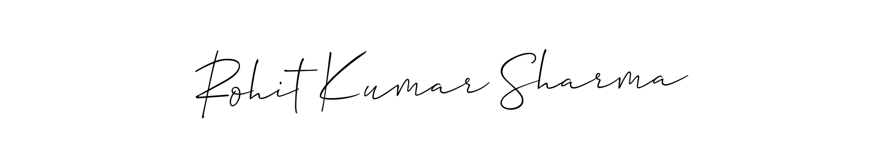 Allison_Script is a professional signature style that is perfect for those who want to add a touch of class to their signature. It is also a great choice for those who want to make their signature more unique. Get Rohit Kumar Sharma name to fancy signature for free. Rohit Kumar Sharma signature style 2 images and pictures png