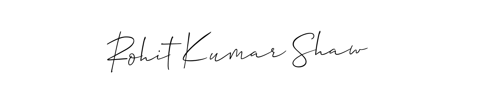 Make a short Rohit Kumar Shaw signature style. Manage your documents anywhere anytime using Allison_Script. Create and add eSignatures, submit forms, share and send files easily. Rohit Kumar Shaw signature style 2 images and pictures png