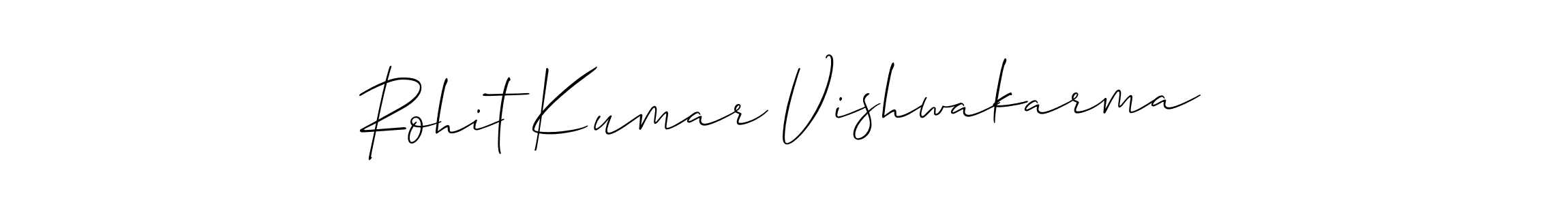 You should practise on your own different ways (Allison_Script) to write your name (Rohit Kumar Vishwakarma) in signature. don't let someone else do it for you. Rohit Kumar Vishwakarma signature style 2 images and pictures png