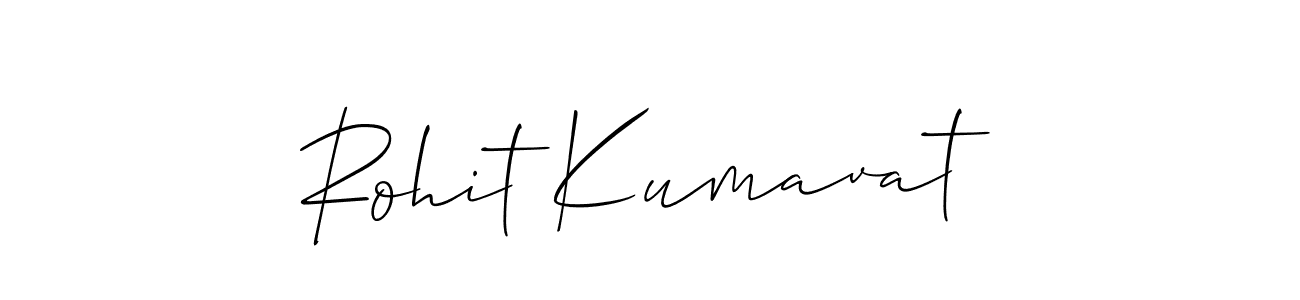 Use a signature maker to create a handwritten signature online. With this signature software, you can design (Allison_Script) your own signature for name Rohit Kumavat. Rohit Kumavat signature style 2 images and pictures png