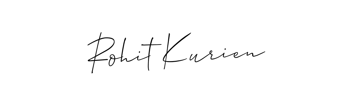 Design your own signature with our free online signature maker. With this signature software, you can create a handwritten (Allison_Script) signature for name Rohit Kurien. Rohit Kurien signature style 2 images and pictures png