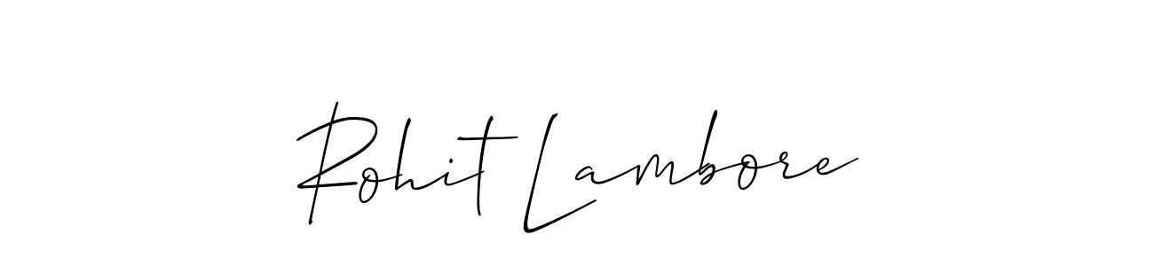 Check out images of Autograph of Rohit Lambore name. Actor Rohit Lambore Signature Style. Allison_Script is a professional sign style online. Rohit Lambore signature style 2 images and pictures png