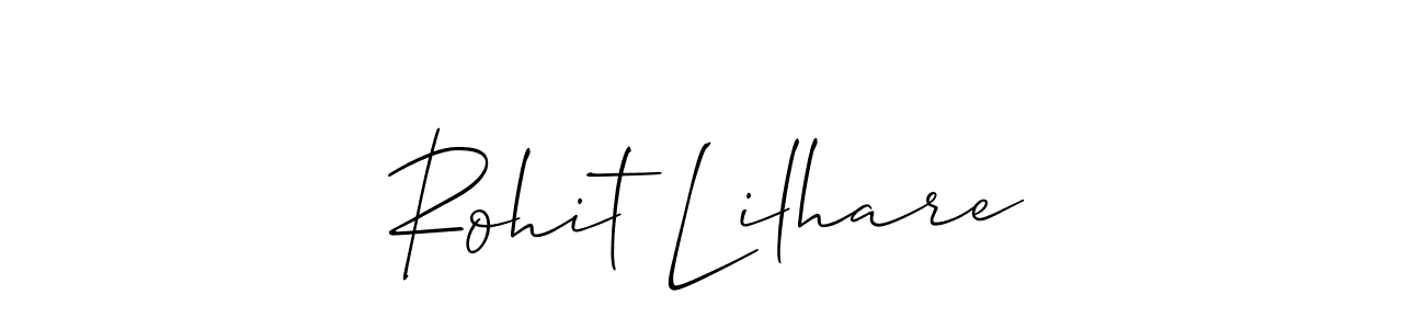 Design your own signature with our free online signature maker. With this signature software, you can create a handwritten (Allison_Script) signature for name Rohit Lilhare. Rohit Lilhare signature style 2 images and pictures png