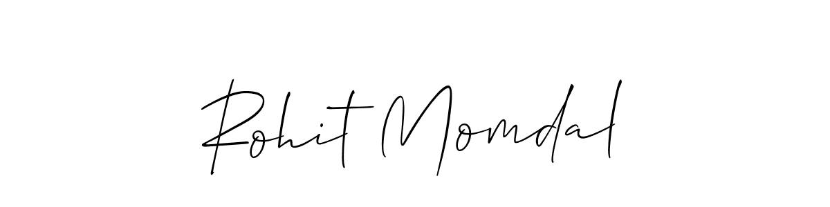 Create a beautiful signature design for name Rohit Momdal. With this signature (Allison_Script) fonts, you can make a handwritten signature for free. Rohit Momdal signature style 2 images and pictures png