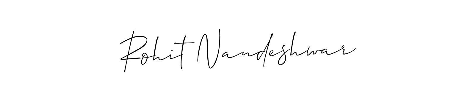 You can use this online signature creator to create a handwritten signature for the name Rohit Nandeshwar. This is the best online autograph maker. Rohit Nandeshwar signature style 2 images and pictures png
