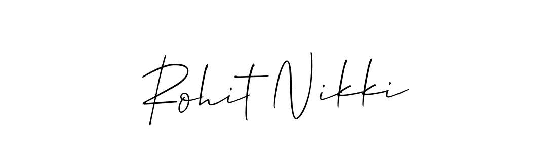 You can use this online signature creator to create a handwritten signature for the name Rohit Nikki. This is the best online autograph maker. Rohit Nikki signature style 2 images and pictures png