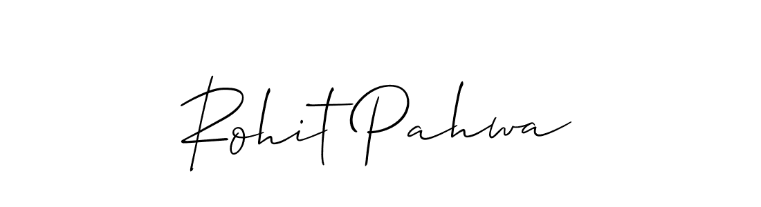 Use a signature maker to create a handwritten signature online. With this signature software, you can design (Allison_Script) your own signature for name Rohit Pahwa. Rohit Pahwa signature style 2 images and pictures png