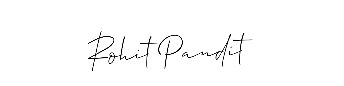 Also we have Rohit Pandit name is the best signature style. Create professional handwritten signature collection using Allison_Script autograph style. Rohit Pandit signature style 2 images and pictures png