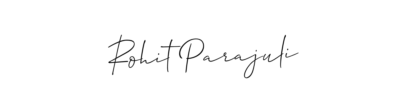 Make a beautiful signature design for name Rohit Parajuli. With this signature (Allison_Script) style, you can create a handwritten signature for free. Rohit Parajuli signature style 2 images and pictures png