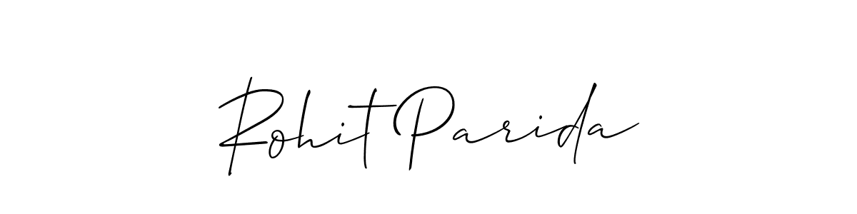 It looks lik you need a new signature style for name Rohit Parida. Design unique handwritten (Allison_Script) signature with our free signature maker in just a few clicks. Rohit Parida signature style 2 images and pictures png