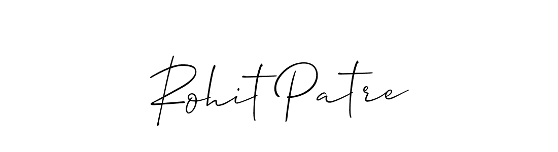 Create a beautiful signature design for name Rohit Patre. With this signature (Allison_Script) fonts, you can make a handwritten signature for free. Rohit Patre signature style 2 images and pictures png