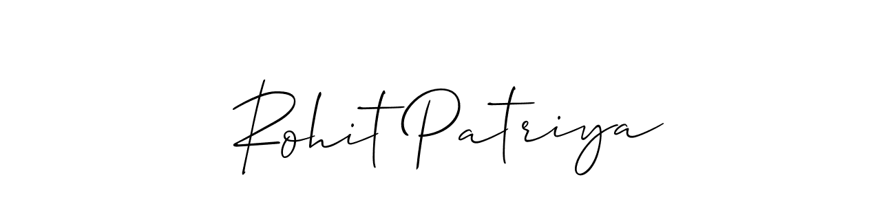 Also we have Rohit Patriya name is the best signature style. Create professional handwritten signature collection using Allison_Script autograph style. Rohit Patriya signature style 2 images and pictures png