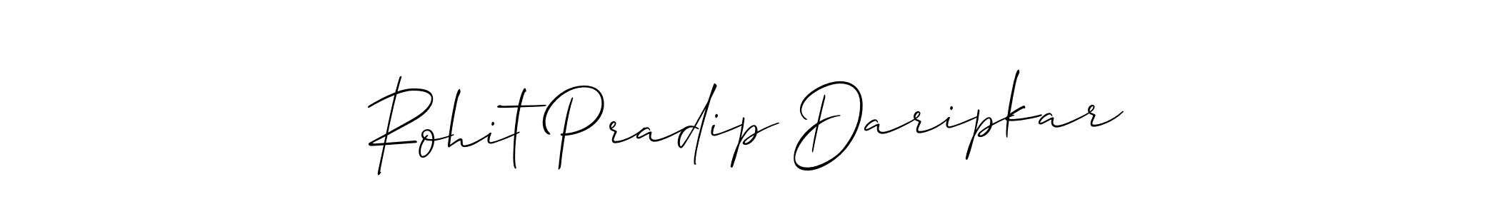 Create a beautiful signature design for name Rohit Pradip Daripkar. With this signature (Allison_Script) fonts, you can make a handwritten signature for free. Rohit Pradip Daripkar signature style 2 images and pictures png