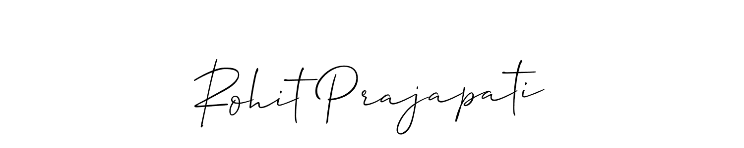 Make a short Rohit Prajapati signature style. Manage your documents anywhere anytime using Allison_Script. Create and add eSignatures, submit forms, share and send files easily. Rohit Prajapati signature style 2 images and pictures png