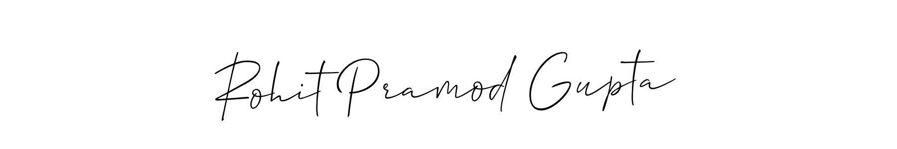 Allison_Script is a professional signature style that is perfect for those who want to add a touch of class to their signature. It is also a great choice for those who want to make their signature more unique. Get Rohit Pramod Gupta name to fancy signature for free. Rohit Pramod Gupta signature style 2 images and pictures png