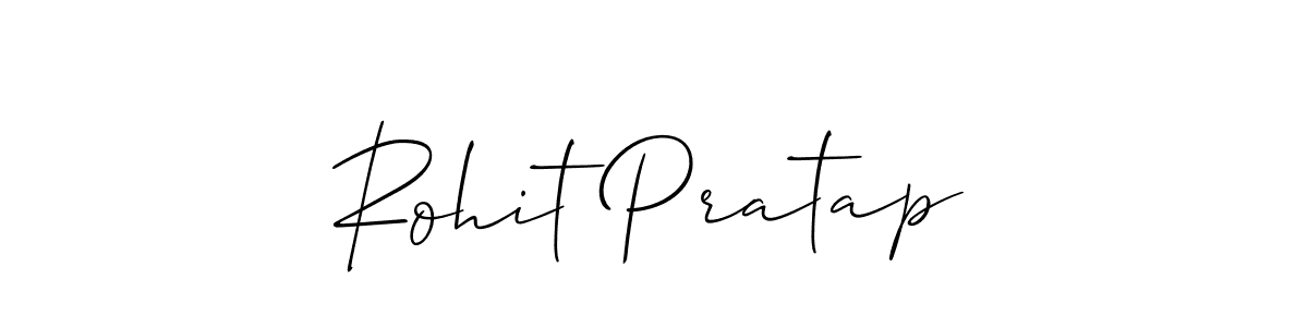 The best way (Allison_Script) to make a short signature is to pick only two or three words in your name. The name Rohit Pratap include a total of six letters. For converting this name. Rohit Pratap signature style 2 images and pictures png