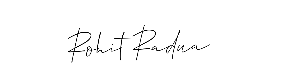 How to Draw Rohit Radua signature style? Allison_Script is a latest design signature styles for name Rohit Radua. Rohit Radua signature style 2 images and pictures png