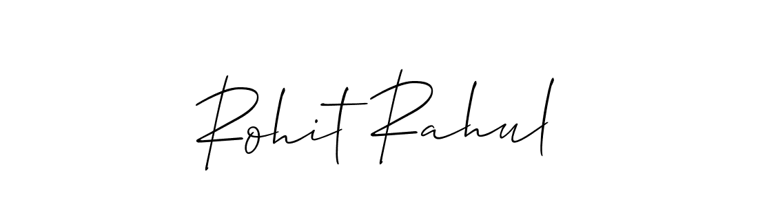 Rohit Rahul stylish signature style. Best Handwritten Sign (Allison_Script) for my name. Handwritten Signature Collection Ideas for my name Rohit Rahul. Rohit Rahul signature style 2 images and pictures png