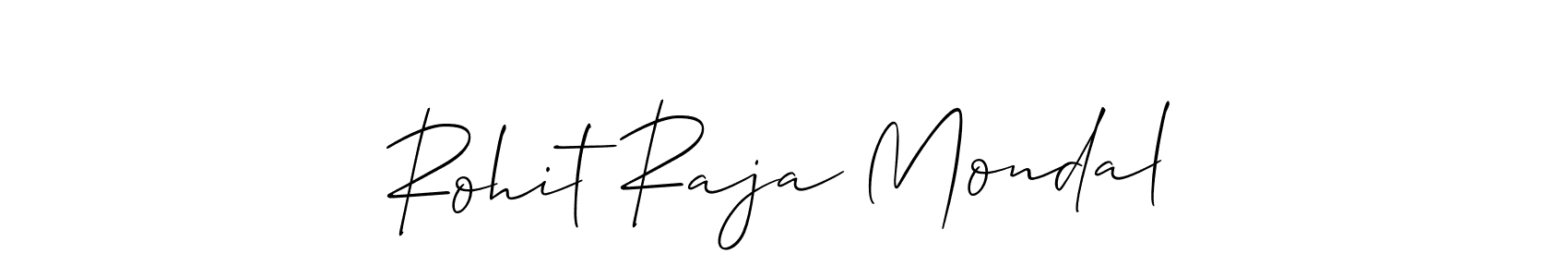 The best way (Allison_Script) to make a short signature is to pick only two or three words in your name. The name Rohit Raja Mondal include a total of six letters. For converting this name. Rohit Raja Mondal signature style 2 images and pictures png